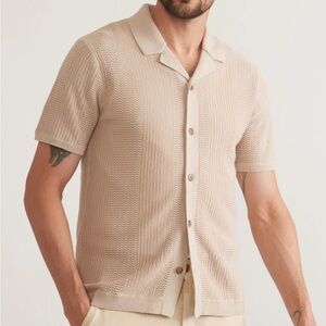 Marine Layer Asher Sweater Resort Shirt Top Button 100% Cotton NWT Mens XL Knit